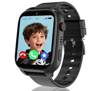 Moikmlih Reloj Inteligente Niño con 4G Videollamada, SOS GPS localización, Modo Escolar, SMS, IP68 Impermeable, 7 Juego, Despertador,Cámara, Smartwatch niños Regalo para