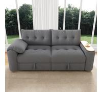 Moimhear Sofá modular, espacio de almacenamiento, reposacabezas, mesa auxiliar integrada, sofá cama