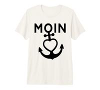 Moin Ancla con corazón corazón Ancla Platt Báltico Friso del Mar del Norte Camiseta Premium