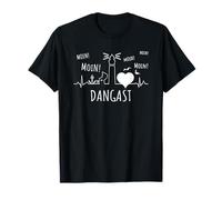 Moin Dangast - Mar Báltico Mar del Norte Gaviota Mar con Texto en alemán Herzschlag Camiseta