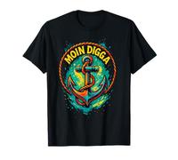 Moin Digga Hamburg I Aurora del Norte Mar Báltico Camiseta
