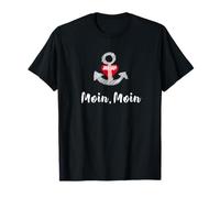 Moin Hamburg Ancla velero Gruss corazón Camiseta