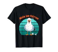 Moin su patatas fritas Hamburgo Gaviota Mar del Norte Costa Mar Divertido Camiseta