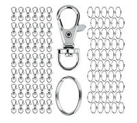 moinkerin 100 Piezas Anillas Llaveros Mosqueton Llavero Pequeños Anillas para Llaveros para Bricolaje, Resina y Joyería