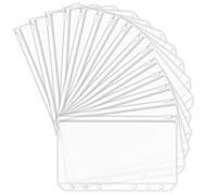 moinkerin 12 Piezas Bolsas de Carpeta A5 6 Agujeros Impermeables para Documentos, Archivos, Cuadernos y Tarjetas Oficina Escuela