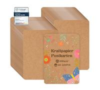 moinkerin 120 Piezas Cartulina Kraft A6 10.5X14.8CM 300g/m²Imprimible Papel Kraft Tarjetas Tarjetas de Papel Kraft para DIY,Invitaciones de boda,Tarjetas de Agradecimiento