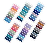 moinkerin 1200 Piezas Notas Adhesivas Marcadores Adhesivos 6 Sets Colores Marcapaginas Adhesivos PET Multicolor para Marcadores,Estudio,Oficina