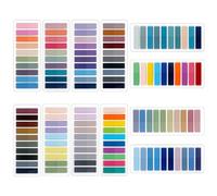 moinkerin 2400 Piezas Notas Adhesivas Marcadores Adhesivos 12 Sets Colores Marcapaginas Adhesivos PET Multicolor para Marcadores,Estudio,Oficina
