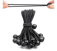moinkerin 30 Piezas Pulpos Elasticos con Bola 15cm Cuerdas Elásticas con Gancho Resistente Cinchas de Amarre para Asegurar Equipajes, Bacas, Campamentos, Motos, Lonas