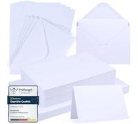 moinkerin 50 Piezas Cartulina Kraft A6 250g/m² Blanko Con 50 Piezas C6 Sobres Papel 120g/m² para DIY,Invitaciones de boda,Tarjetas de Agradecimiento