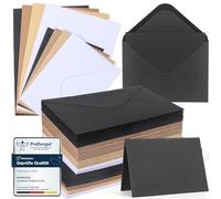 moinkerin 56 Piezas Cartulina Kraft A6 250g/m² Color Con 56 Piezas C6 Sobres Papel 120g/m² para DIY,Invitaciones de boda,Tarjetas de Agradecimiento