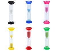 moinkerin 6 Piezas Reloj de Arena Jugueter Temporizador Arena 30s / 1min/ 2min/ 3min / 5min / 10min para Niños Que Se Cepillan Los Dientes, Escuela, Guardería, Oficina, Actividades Programadas