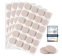 moinkerin 96 Piezas Fieltro Adhesivo Muebles 20mm Almohadillas de Fieltro Grosor 5mm Protector Patas Sillas para Pies de Muebles, Protectores Patas Sillas, Suelos de Madera Beige