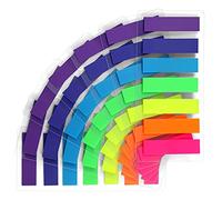 moinkerin 980 Piezas Notas Adhesivas Índices Marcadores adhesivos para Marcar Hojas Informes Libros（7 Colores）