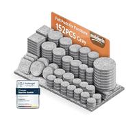 moinkerin Fieltro Adhesivo Muebles 152 Piezas Almohadillas de Fieltro Grosor 5mm Protector Patas Sillas para Pies de Muebles Antiarañazos & Reducción de Ruido Corte Cada Forma Gris