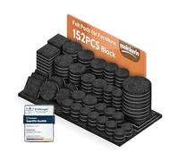 moinkerin Fieltro Adhesivo Muebles 152 Piezas Almohadillas de Fieltro Grosor 5mm Protector Patas Sillas para Pies de Muebles Antiarañazos & Reducción de Ruido Corte Cada Forma Negro