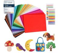 moinkerin Fieltro para Manualidades 40 Colores 20x15cm Hojas de Fieltro 1mm Fieltros para Manualidades,Trabajos Manuales de Bricolaje,Costura de Patchwork, Artesanías,Decoracioness(40 Piezas)