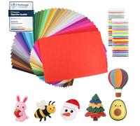 moinkerin Fieltro para Manualidades 40 Colores 20x30cm Hojas de Fieltro 1mm Fieltros para Manualidades,Trabajos Manuales de Bricolaje,Costura de Patchwork, Artesanías,Decoracioness(40 Piezas)