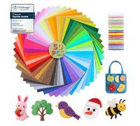moinkerin Fieltro para Manualidades 40 Piezas 10X10cm Telas para Trabajos Manuales de Bricolaje, Costura de Patchwork, Hojas de Fieltro y Manualidades
