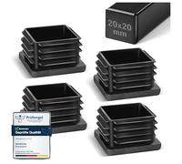 moinkerin Tapones de Láminas 20X20mm Tapón Cuadrado de Plastico para Tubos de Metal, Tapones Cuadrados para Patas de Mesa,Sillas,Estanterías 4 Piezas