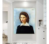 Moise Kisling "Bella brasileña. 1943". Impresiones en lienzo, pinturas, arte estético, decoración de pared para el hogar y la sala de estar (35 x 45 cm, sin marco).