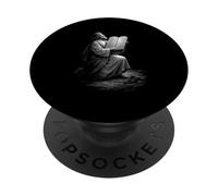Moisés con Diez Mandamientos Hebreos Tabletas En Sinaí PopSockets PopGrip Adhesivo