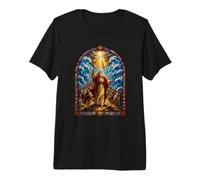 Moisés Mar Rojo Escena Bíblica Mosaico Gótico Arte Sagrado Fe Camiseta Premium