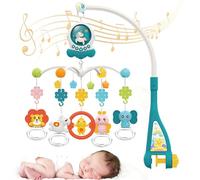 Moisés Móvil - Juguete Musical Giratorio para Cuna, Control Remoto Proyector De Cielo Nocturno Luces Sonidos | Organizador infantil relajante para móviles de cuna para dormir para recién nacidos de 0