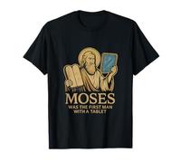 Moisés Primer Hombre con un gráfico de tecnología bíblica Camiseta