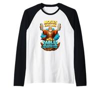 Moisés Primer Hombre con Una Tableta Cristo Biblia Evangelio Datos Nube Camiseta Manga Raglan