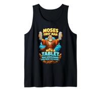 Moisés Primer Hombre con Una Tableta Cristo Biblia Evangelio Datos Nube Camiseta sin Mangas