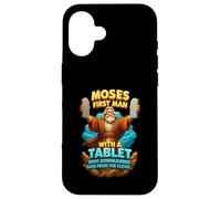 Moisés Primer Hombre con Una Tableta Cristo Biblia Evangelio Datos Nube Carcasa para iPhone 16