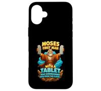 Moisés Primer Hombre con Una Tableta Cristo Biblia Evangelio Datos Nube Carcasa para iPhone 16 Plus