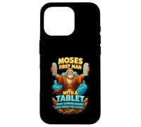 Moisés Primer Hombre con Una Tableta Cristo Biblia Evangelio Datos Nube Carcasa para iPhone 16 Pro