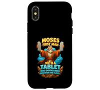 Moisés Primer Hombre con Una Tableta Cristo Biblia Evangelio Datos Nube Carcasa para iPhone X/XS