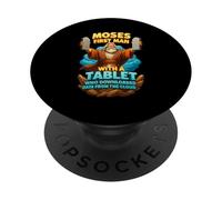 Moisés Primer Hombre con Una Tableta Cristo Biblia Evangelio Datos Nube PopSockets PopGrip Adhesivo