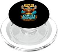 Moisés Primer Hombre con Una Tableta Cristo Biblia Evangelio Datos Nube PopSockets PopGrip para MagSafe