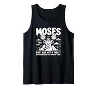 Moisés Primer Hombre con una Tableta Que descargó Datos Camiseta sin Mangas