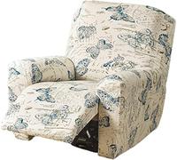 moismk 1/2/3 Plazas Funda para Sillón Reclinable Elástica, 4/6/8 Piezas con Bolsillos Laterales - Antideslizante, Extraíble y Lavable(Color 4,1 Person (4 Pieces))