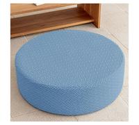moismk Funda Otomana Redonda de Tejido Ajustable Funda Puff Universal Funda Elástica para Reposapiés Cubierta Otomana Taburete Sofá Protector(#8,Diameter 80 x H 20CM)