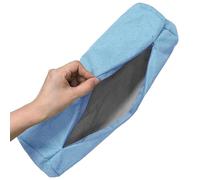 moismk Funda para Almohada Cilíndrica Cervical de Lino, con Cremallera Fácil de Quitar y Lavar, Funda Protectora Suave y Transpirable para Almohada de Cuello, Solo Funda(Azul Claro,60x20cm)