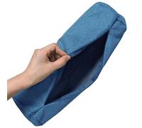 moismk Funda para Almohada Cilíndrica Cervical de Lino, con Cremallera Fácil de Quitar y Lavar, Funda Protectora Suave y Transpirable para Almohada de Cuello, Solo Funda(Azul,90x20cm)