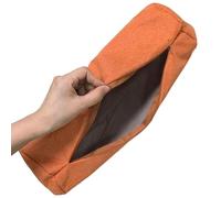 moismk Funda para Almohada Cilíndrica Cervical de Lino, con Cremallera Fácil de Quitar y Lavar, Funda Protectora Suave y Transpirable para Almohada de Cuello, Solo Funda(Naranja,60x20cm)