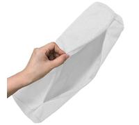 moismk Funda para Almohada Cilíndrica Cervical de Lino, con Cremallera Fácil de Quitar y Lavar, Funda Protectora Suave y Transpirable para Almohada de Cuello, Solo Funda(Blanco,60x20cm)