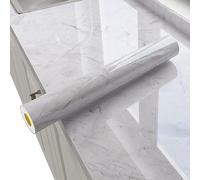 moismk Papel Pintado Autoadhesivo para Cocina - Vinilo Efecto Mármol Autopegante para Encimeras, Armarios y Mesas - Extraíble, Peel and Stick Lavable y Fácil de Colocar(Color 6,60x300cm)