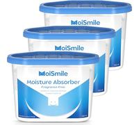 Moismlie Absorbente de humedad 3er-Pack, perfume-freier Schrankluftenthumchter für Bad, Auto und Keller, 10,5 oz. Cajas de absorción de humedad recargables.