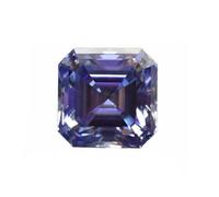 Moissanita suelta, Cuentas de moissanita forma Asscher for la fabricación joyas y colgantes(GRA-6x6mm-1ct)