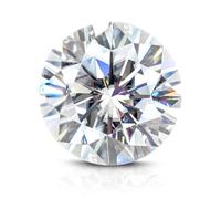 Moissanite Forever One White D Color VVS1 - Piedra de moissanita de corte redondo, piedra suelta de tamaño pequeño, excelente corte (3,5 mm, 5 piezas)