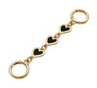 MOISTRI Cadena Extensora de Bolso Corazón Colgantes para Bolsos Extensor de Correa de Bolso Reemplazo para Accesorios de Bolsos Cadena de oro negro