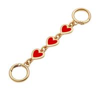 MOISTRI Cadena Extensora de Bolso Corazón Colgantes para Bolsos Extensor de Correa de Bolso Reemplazo para Accesorios de Bolsos Cadena de oro rojo